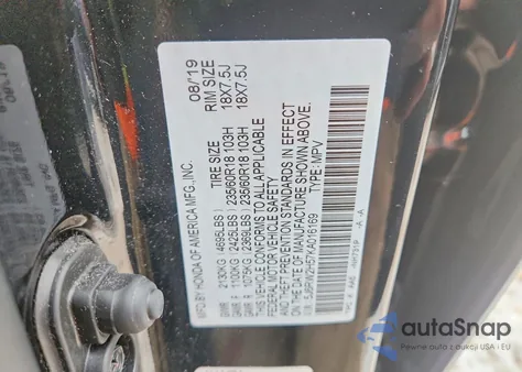 2019 Honda Cr-V Ex из США, поврежденный, VIN 5J6RW2H57KA016169